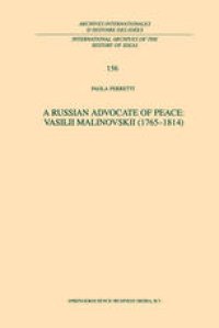 cover of the book A Russian Advocate of Peace: Vasilii Malinovskii (1765–1814)