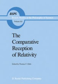 cover of the book The Comparative Reception of Relativity