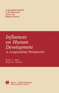 cover of the book Influences on Human Development: A Longitudinal Perspective