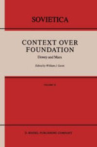 cover of the book Context over Foundation: Dewey and Marx