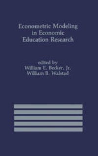 cover of the book Econometric Modeling in Economic Education Research