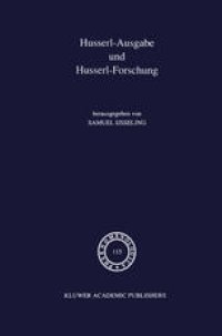 cover of the book Husserl-Ausgabe und Husserl-Forschung