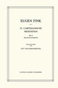 cover of the book VI. Cartesianische Meditation: Teil 2 Ergänzungsband