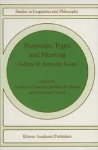 cover of the book Properties, Types and Meaning: Volume II: Semantic Issues