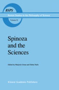 cover of the book Spinoza and the Sciences