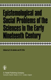 cover of the book Epistemological and Social Problems of the Sciences in the Early Nineteenth Century