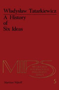 cover of the book A History of Six Ideas: An Essay in Aesthetics