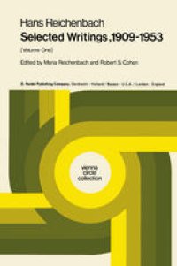 cover of the book Hans Reichenbach Selected Writings 1909–1953: Volume One