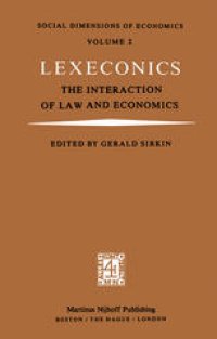 cover of the book Lexeconics: The Interaction of Law and Economics