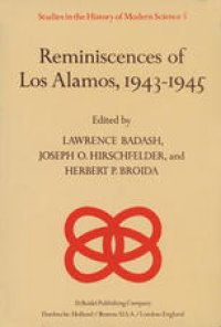 cover of the book Reminiscences of Los Alamos 1943–1945