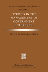 cover of the book Studies in the Management of Government Enterprise