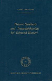 cover of the book Passive Synthesis und Intersubjektivität bei Edmund Husserl