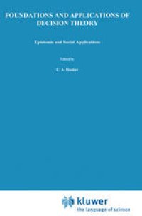 cover of the book Foundations and Applications of Decision Theory: Volume II: Epistemic and Social Applications