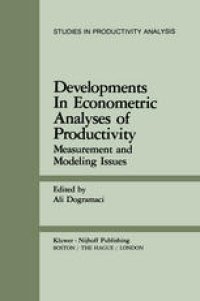 cover of the book Developments in Econometric Analyses of Productivity: Measurement and Modeling Issues