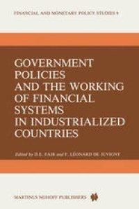 cover of the book Government Policies and the Working of Financial Systems in Industrialized Countries