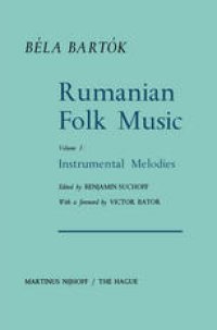 cover of the book Rumanian Folk Music: Instrumental Melodies