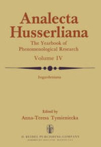 cover of the book Ingardeniana: A Spectrum of Specialised Studies Establishing the Field of Research