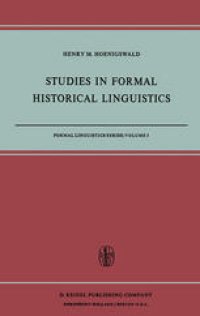 cover of the book Studies in Formal Historical Linguistics