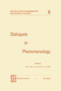 cover of the book Dialogues in Phenomenology