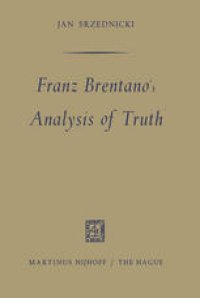 cover of the book Franz Brentano’s Analysis of Truth