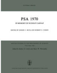 cover of the book PSA 1970: In Memory of Rudolf Carnap Proceedings of the 1970 Biennial Meeting Philosophy of Science Association