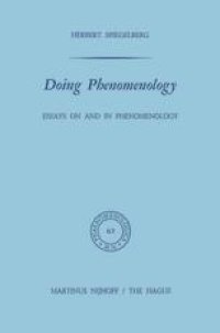 cover of the book Doing Phenomenology: Essays on and in Phenomenology