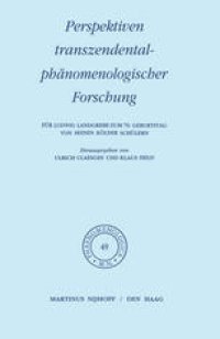 cover of the book Perspektiven transzendentalphänomenologischer Forschung: Für Ludwig Landgrebe zum 70. Geburtstag von seinen Kölner Schülern