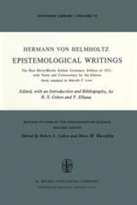 cover of the book Epistemological Writings: The Paul Hertz/Moritz Schlick Centenary Edition of 1921 with Notes and Commentary by the Editors