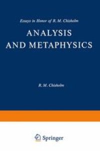 cover of the book Analysis and Metaphysics: Essays in Honor of R. M. Chisholm