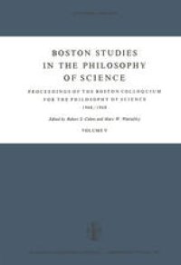 cover of the book Proceedings of the Boston Colloquium for the Philosophy of Science 1966/1968