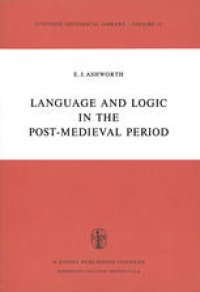 cover of the book Language and Logic in the Post-Medieval Period