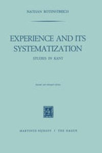 cover of the book Experience and its Systematization: Studies in Kant