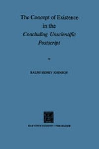 cover of the book The Concept of Existence in the Concluding Unscientific Postscript