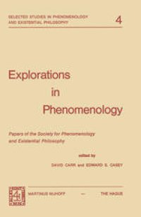 cover of the book Explorations in Phenomenology: Papers of the Society for Phenomenology and Existential Philosophy