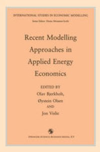 cover of the book Recent Modelling Approaches in Applied Energy Economics