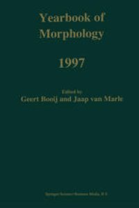 cover of the book Yearbook of Morphology 1997