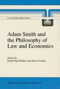 cover of the book Adam Smith and the Philosophy of Law and Economics