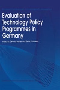 cover of the book Evaluation of Technology Policy Programmes in Germany
