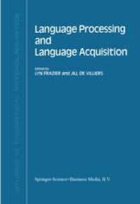 cover of the book Language Processing and Language Acquisition