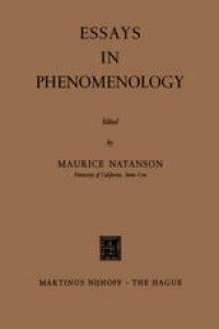 cover of the book Essays in Phenomenology