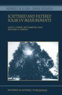 cover of the book Scattered and Filtered Solar UV Measurements