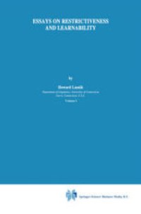 cover of the book Essays on Restrictiveness and Learnability