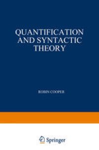 cover of the book Quantification and Syntactic Theory