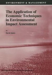 cover of the book The Application of Economic Techniques in Environmental Impact Assessment