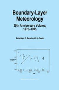 cover of the book Boundary-Layer Meteorology 25th Anniversary Volume, 1970–1995: Invited Reviews and Selected Contributions to Recognise Ted Munn’s Contribution as Editor over the Past 25 Years