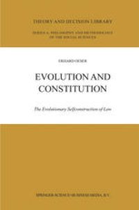 cover of the book Evolution and Constitution: The Evolutionary Selfconstruction of Law