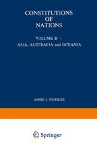 cover of the book Constitutions of Nations: Volume II — Asia, Australia and Oceania