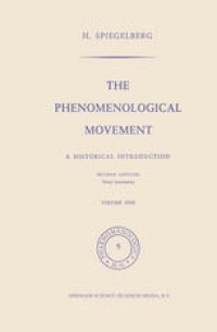 cover of the book The Phenomenological Movement: A Historical Introduction