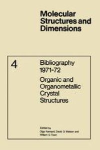 cover of the book Bibliography 1971–72 Organic and Organometallic Crystal Structures