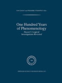 cover of the book One Hundred Years of Phenomenology: Husserl’s Logical Investigations Revisited